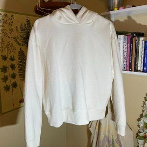 White fleece sweatshirt